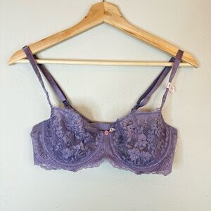Victoria’s Secret Dream Angles Lace Push up Purple Bra Sz 36C NWT